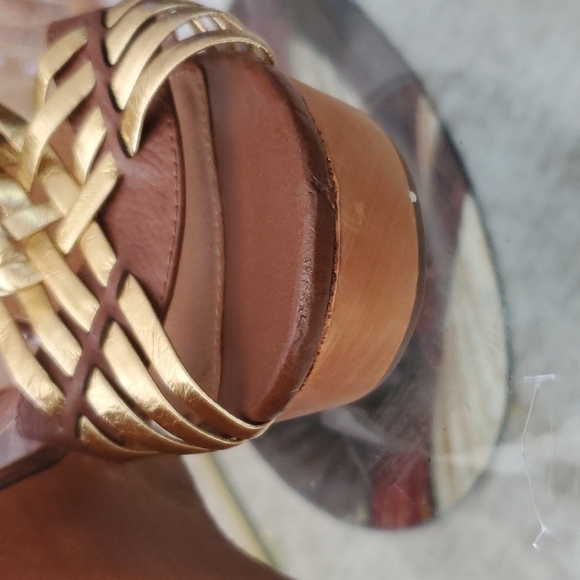 Steve Madden turnpike wedge heel leather size 7.5  new - Picture 5 of 9